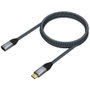 Aisens Cable USB 3.2 Gen2x2 Aluminio USB-C Macho a USB-C Hembra 100W Gris 1m